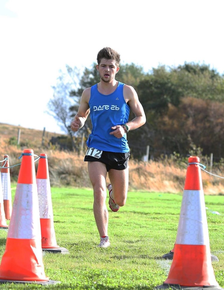 A fresh looking 1st man at the finish ...